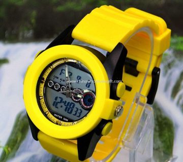 Sports double movement watch