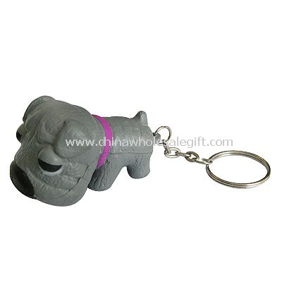 Keychain dog shape stress ball