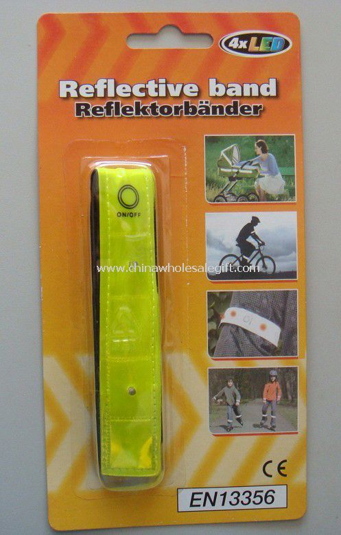 Reflective led armband with blister card