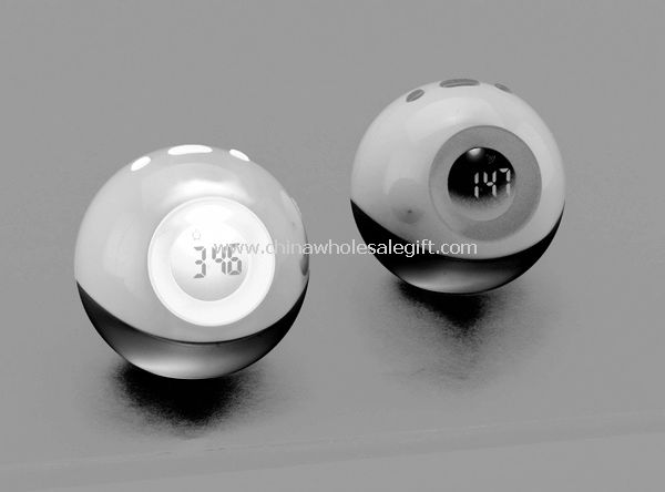 Night light with clock
