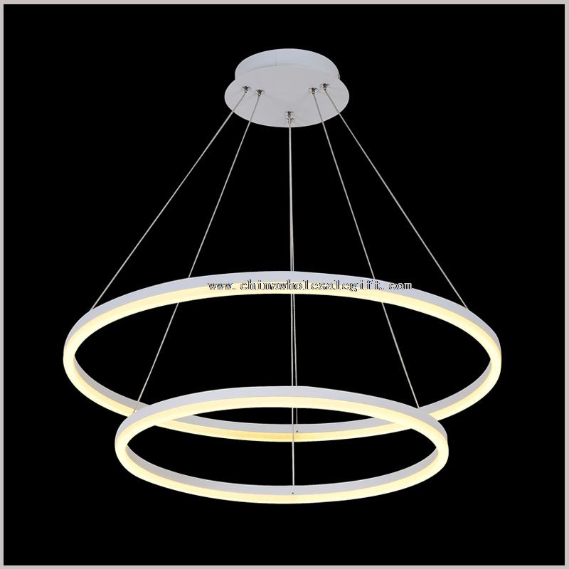 2 circle ring pendant light