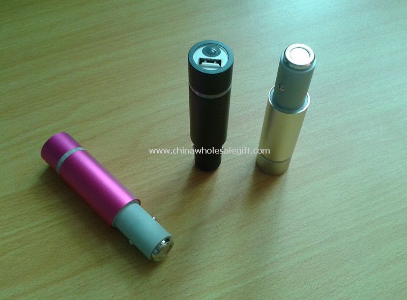 Multifunctional car charger power bank with led