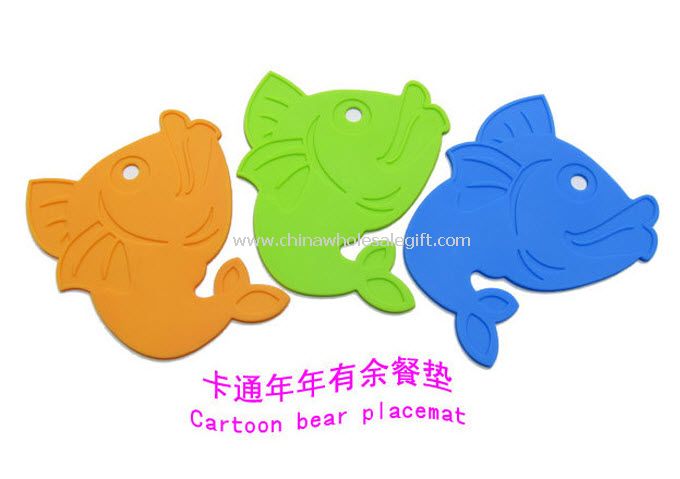 Fish shaped silicone hot pot mat