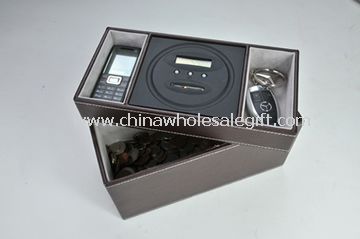 Electronic piggy bank with Gadgets holder