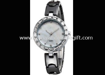 Black Crystal Ceramic Lady Watch