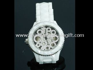Crystal Flower Ceramic Watch