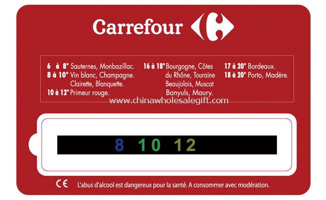 Red wine test card