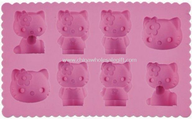 Cat shape silicone ice tray