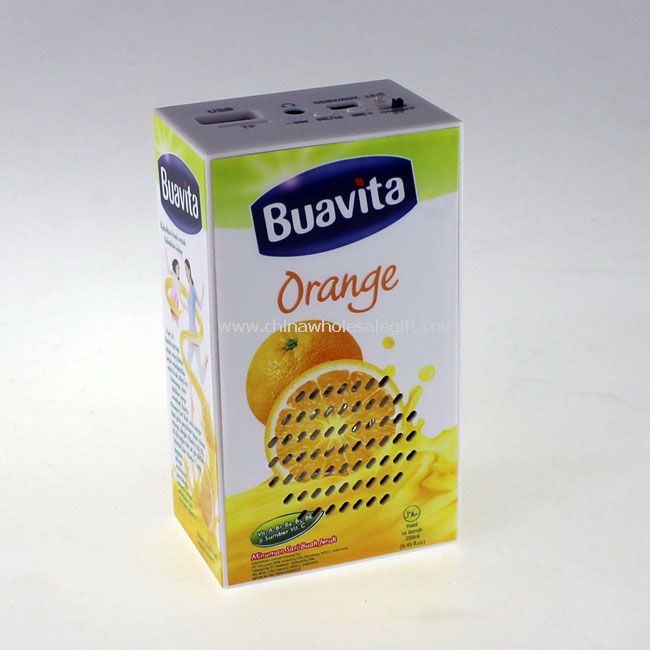 Milk speaker Orange juce speaker