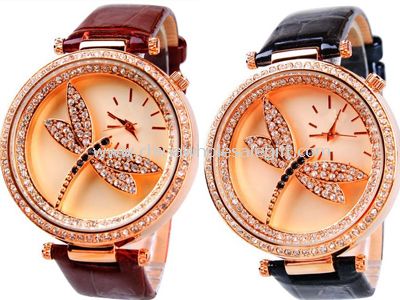 Crystal butterfly watch