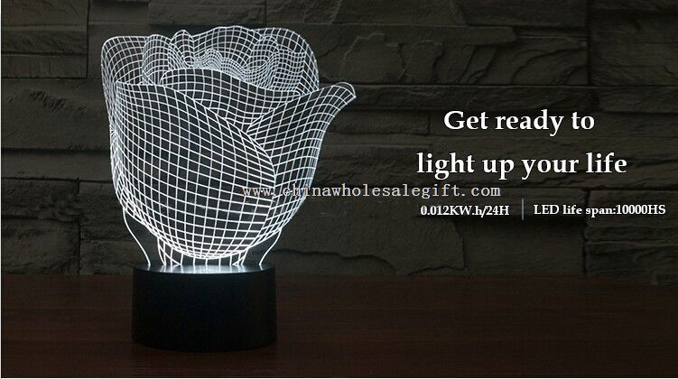 3d flower shape light
