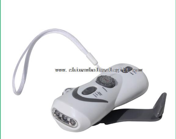 3LED dynamo led flashlight torch
