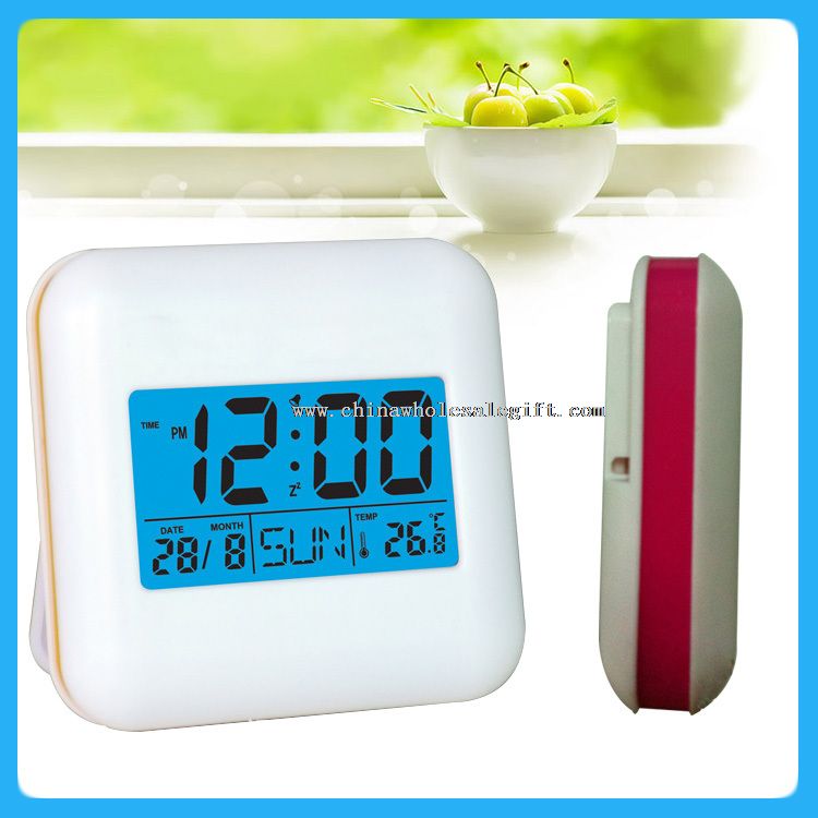 Blue LED backlight mini forecast weather station table clock