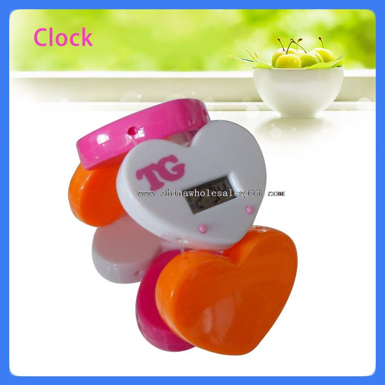 Colorful lovely bracelets digital gift clock