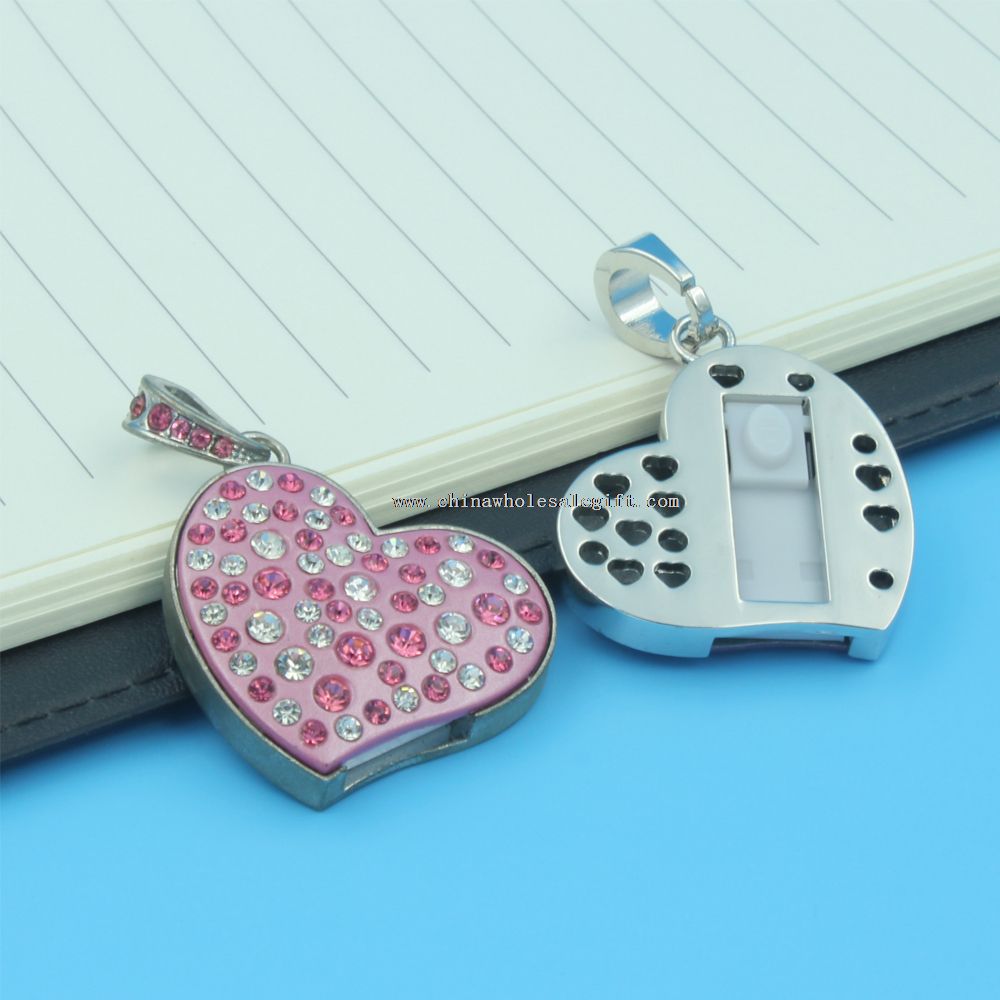Crystal Heart Usb Stick Pen Drive Usb Flash Memory