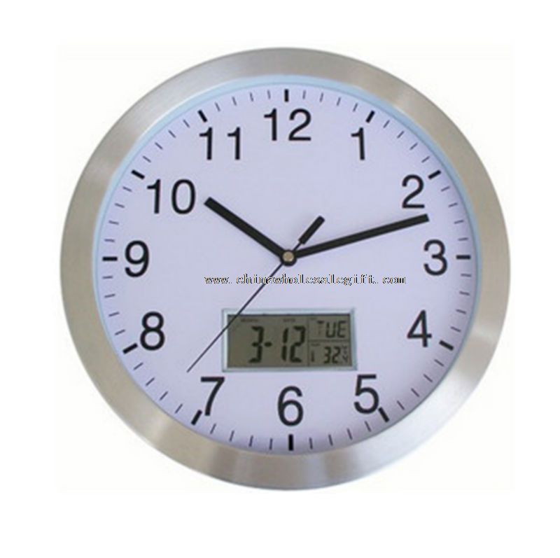 Digital wall clock thermometer
