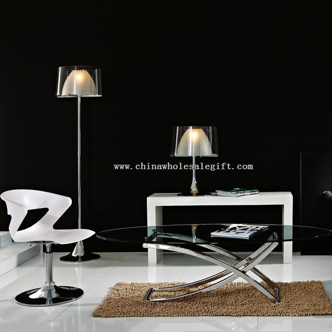 Double layer fabric fashion floor lamp