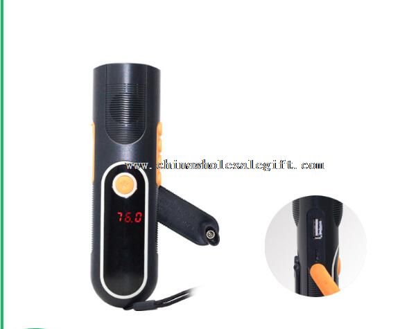 Dynamo LED Flashlight with USB Charger