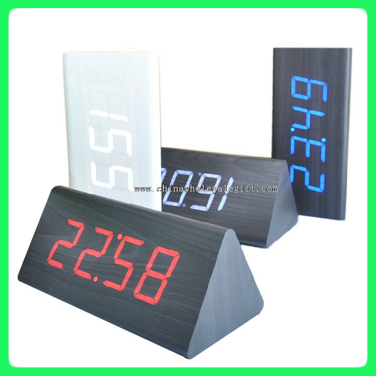 Environmental Christmas gift led wooden clock
