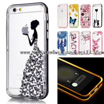 LED Flash Light Case+Bumper For iPhone 6s Case Transparent