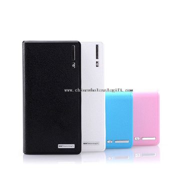 LED light leather power bank 12000mah