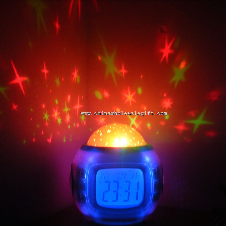 Musical projection clock