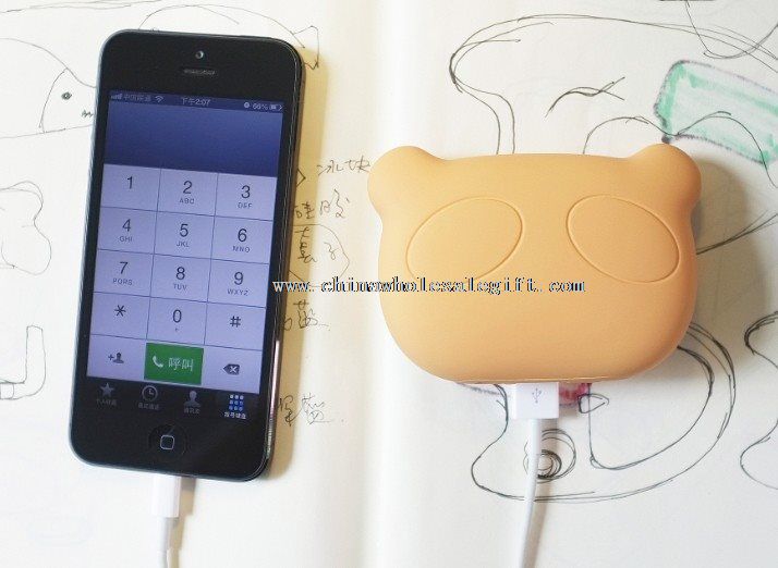 Panda cartoon 5200mAh power bank mobile portable charger