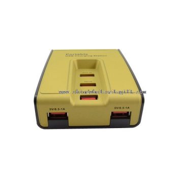 Portable 3-port USB Charging Station socket