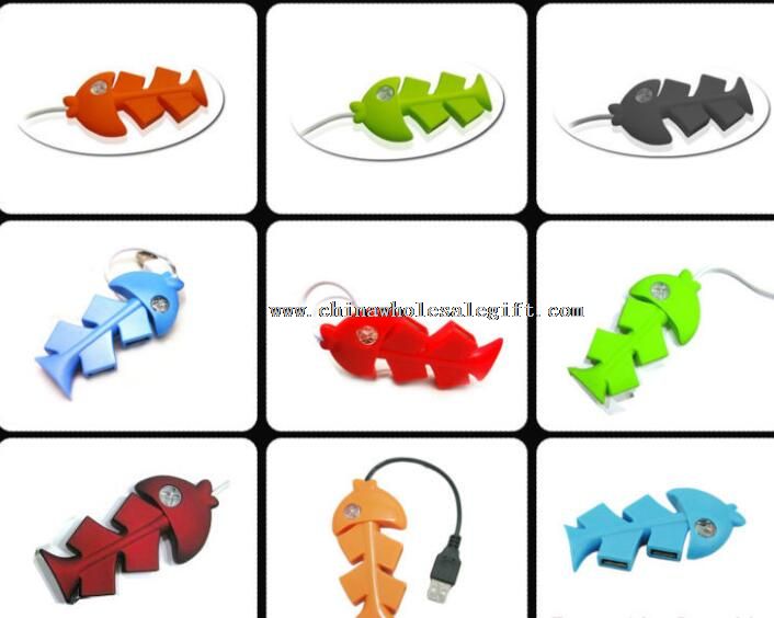 Promotional Gifts Cute Fish USB Hub 4 Port
