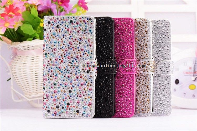 PU leather + diamond mobile phone case