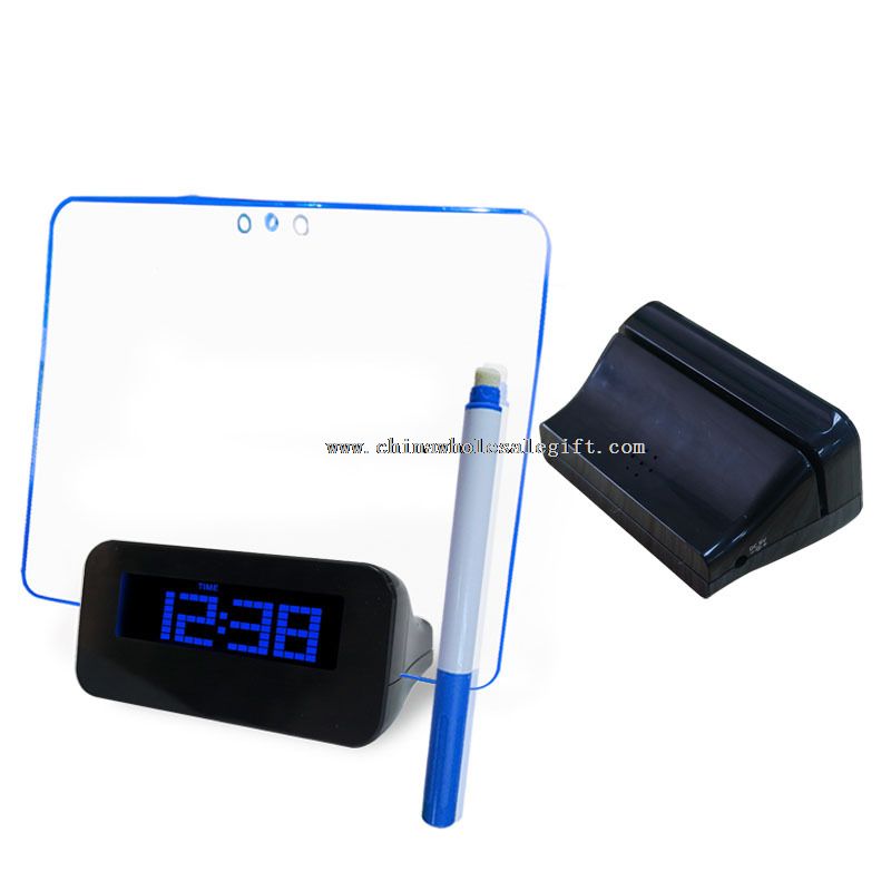 Desktop led message board clock