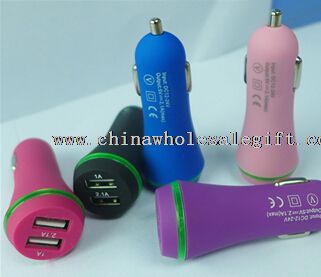 Usb car charger rubber surface with Cable