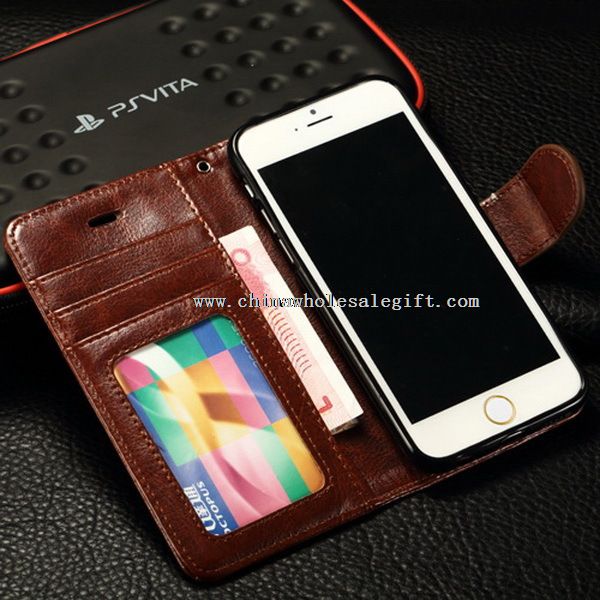 With photo frame for iphone6 Genuine leather case