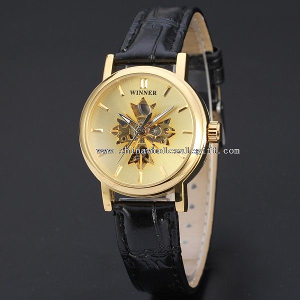 genuine leather strap watch