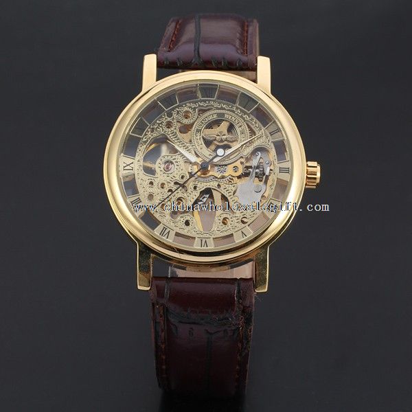 leather wrist watch