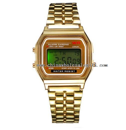 Stainless steel LED watch