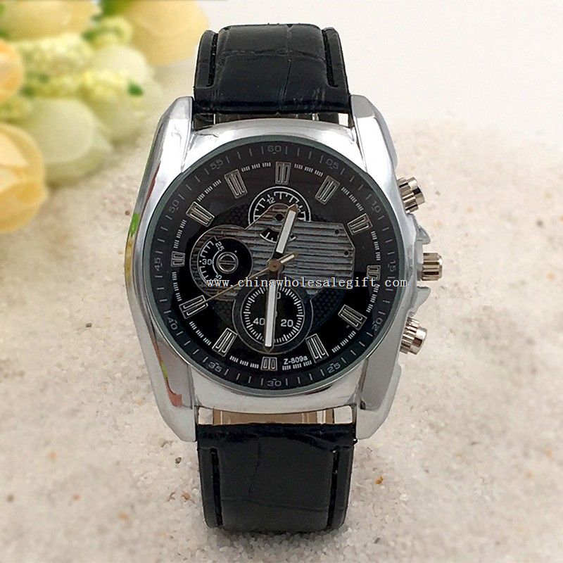 leather band Fancy men watch
