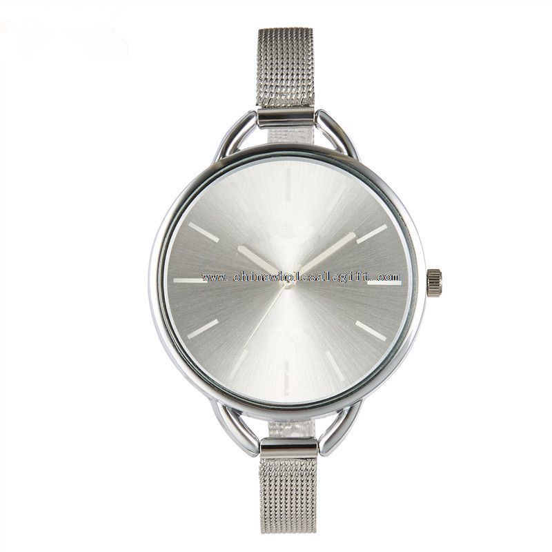 Thin Steel Band Big Case Simple Design Wrist Watches