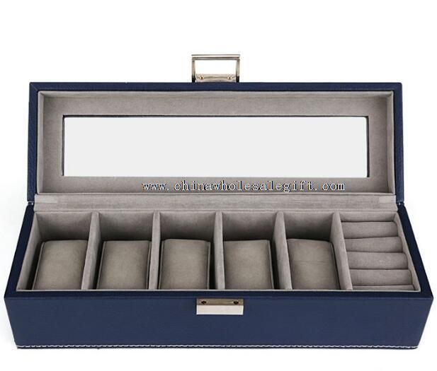 leather watch display box