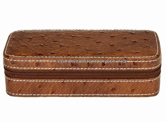 Leather watch travel case