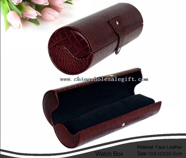 round watch box with pillow inside