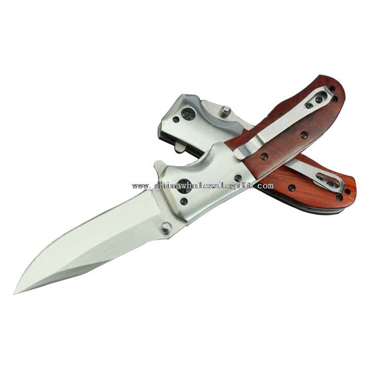 wooden handle folding pocket knife