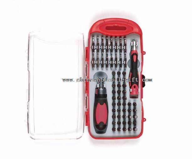 58pc Stubby Ratcheting Screwdriver Hand Tool Set