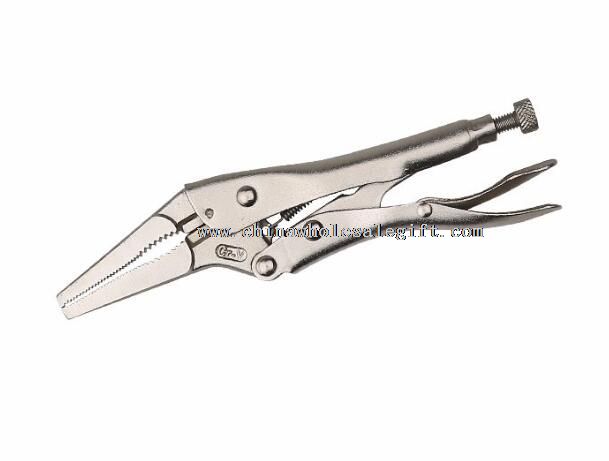 6.5 9 Chrome Vanadium Long Nose Locking Pliers With No Grip