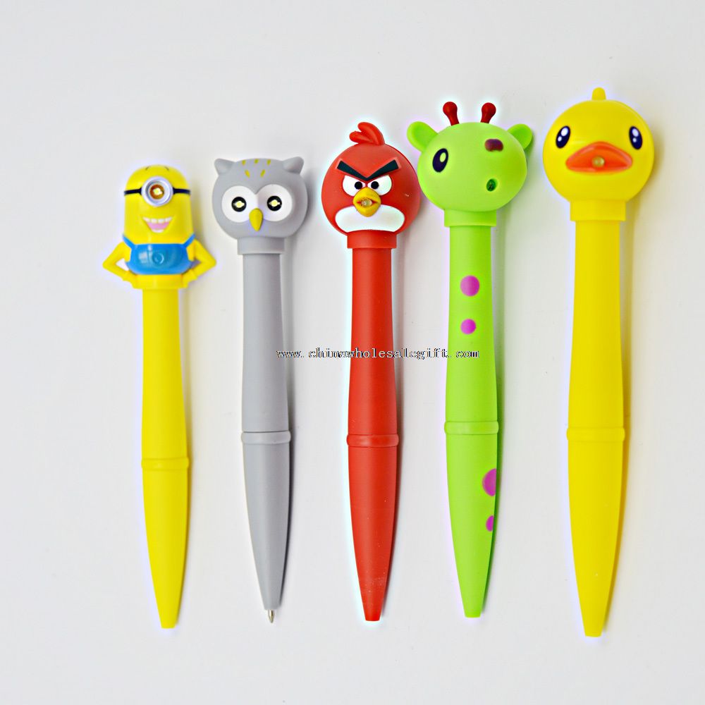 LED Flashing and sounding Cartoon Pen Toy