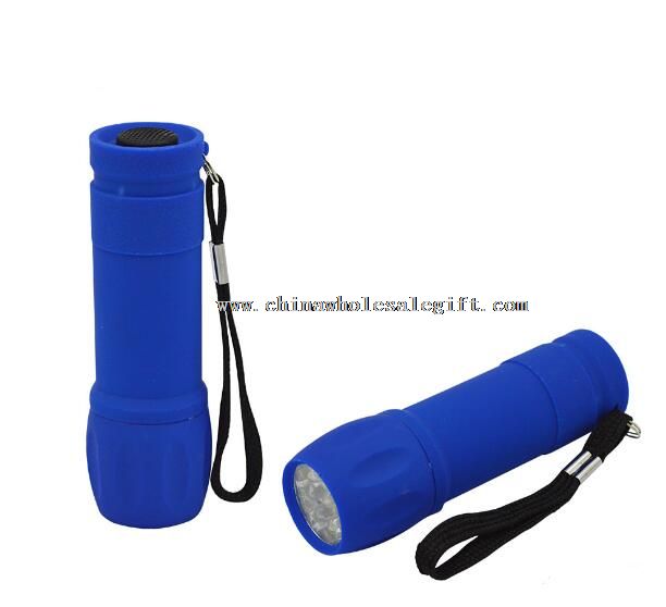 9 led plastic flashlight