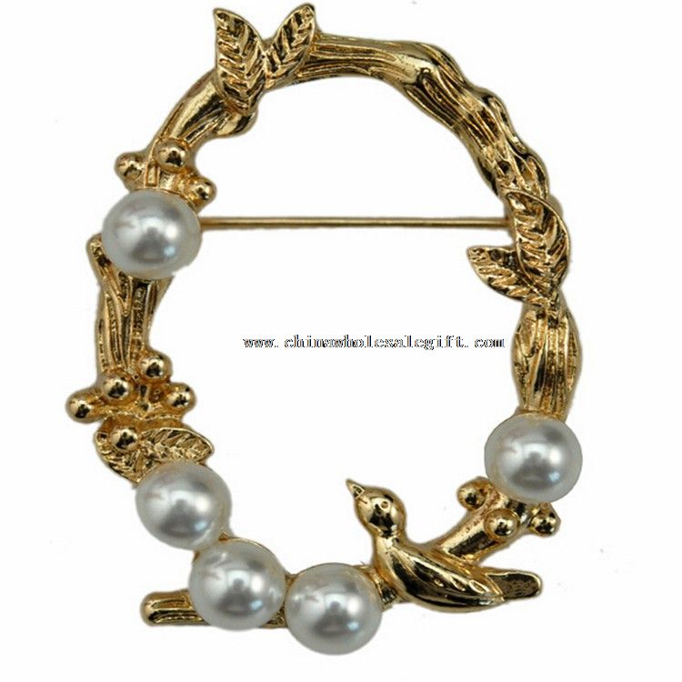 Round Beads Pin Brooch