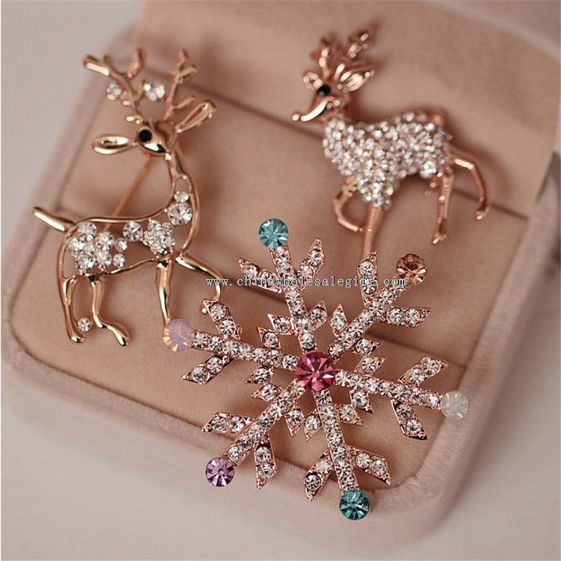 Christmas Crystal Pin