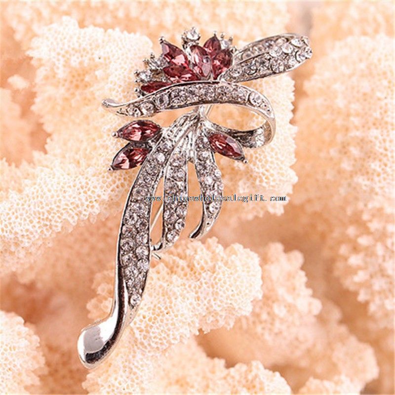 crystal rhinestone brooch