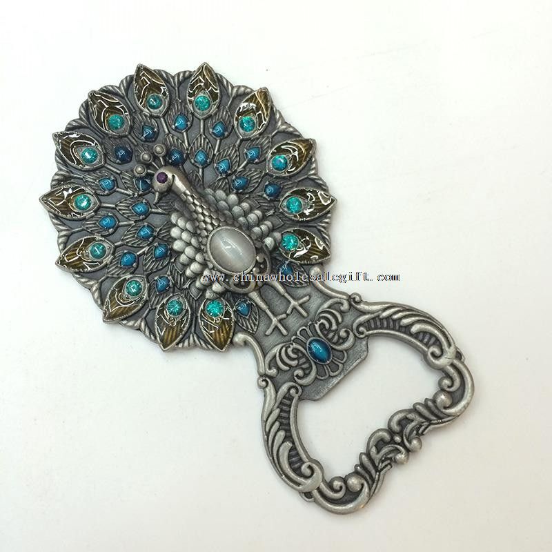 Peacock Metal Bottle Open